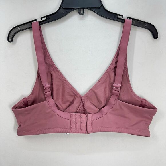 Wacoal 40D Bra How Perfect Full Figure Wire Free Mauve Pink Comfort 852389 - Picture 2 of 6